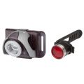 Набор налобный фонарь LED Lenser B5R gray + B2R Back, red 